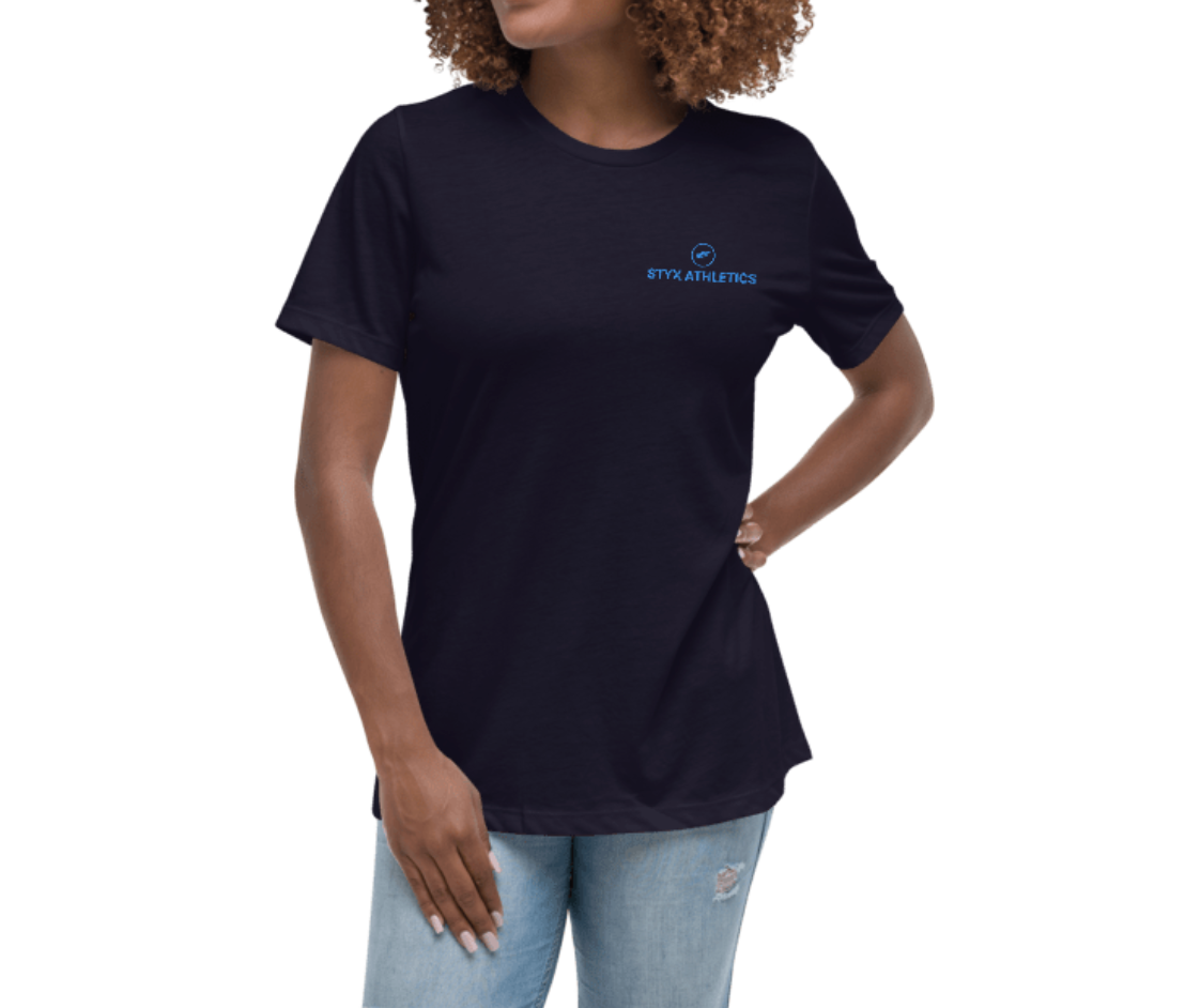 Women's Embroidered Styx Brand Crew Neck T-Shirt